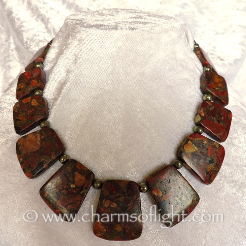 Picasso Jasper & Pyrite Necklace